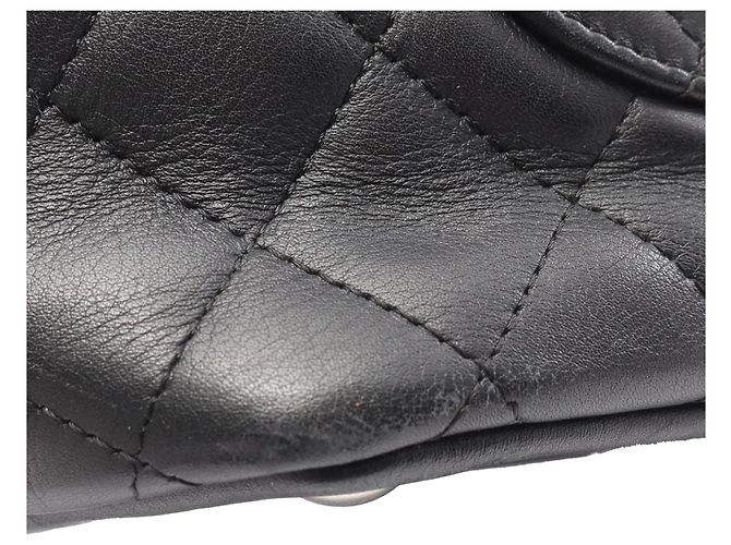 Borsa Tote Chanel Cambon Ligne Grande in Pelle di Agnello Nera Nero - vista 14