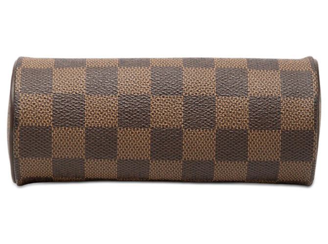 Louis Vuitton Brown Damier Ebene Papillon Pochette Marrone - vista 3