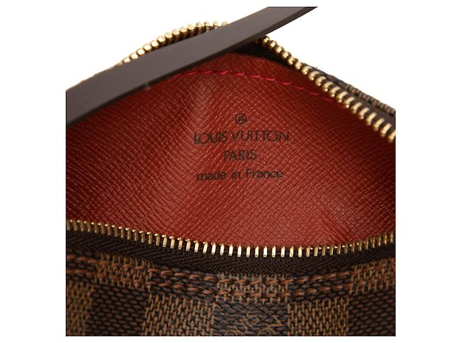 Louis Vuitton Brown Damier Ebene Papillon Pochette Marrone - vista 5