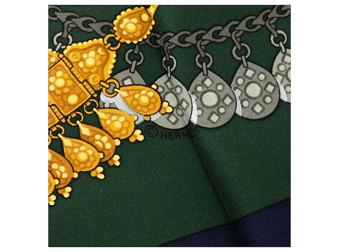 Hermès Green Kosmima Seidentuch 90 Grün - Ansicht 4