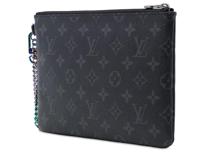 Custodia iPad Louis Vuitton Black Monogram Eclipse Flash Fragment Nero - vista 2