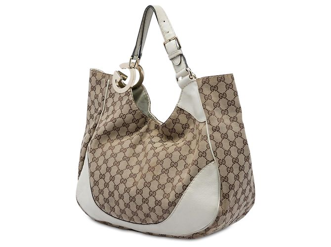Gucci Charlotte Tote aus beigem GG Canvas - Ansicht 2