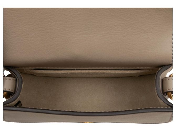 Borsa Nile Bracelet Piccola in Pelle Grigia Chloé Marrone - vista 4