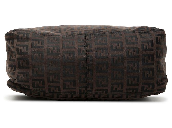 Borsa a mano Fendi in tela Zucchino marrone Marrone scuro - vista 3