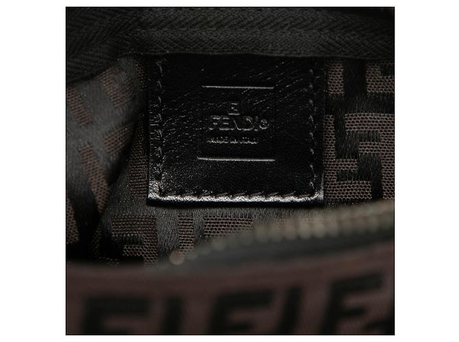Borsa a mano Fendi in tela Zucchino marrone Marrone scuro - vista 5