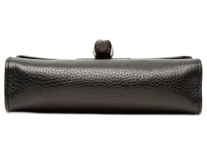 Gucci Borsa a tracolla Miss Bamboo piccola in pelle di vitello nera Nero - vista 3