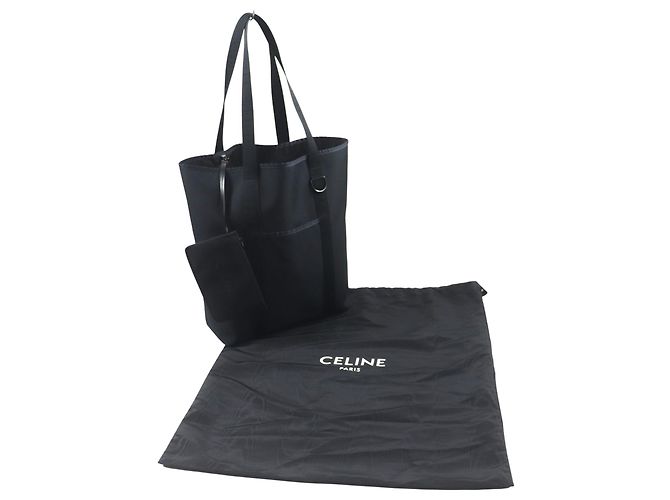 Cabas Céline Borsa Tote Verticale Trekking Celine in nylon nero - vista 12