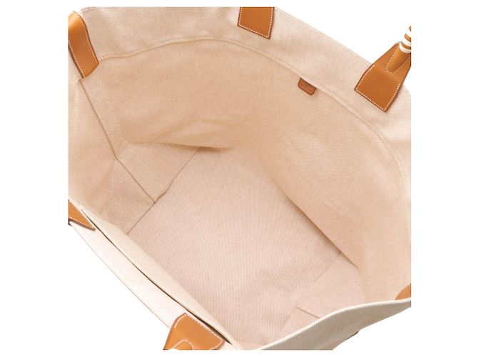 Hermès Beige Limited Edition Toile Sac Steeple 42 - vista 4
