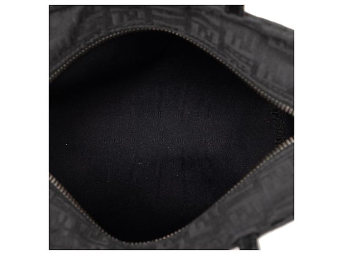 Borsa a mano Fendi Mini Zucchino Canvas Nera Nero - vista 4