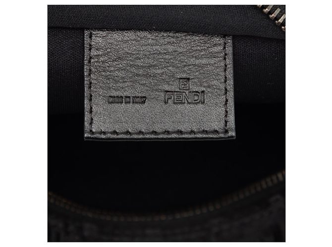 Borsa a mano Fendi Mini Zucchino Canvas Nera Nero - vista 5