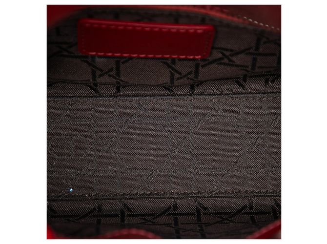 Dior Red Mini Patent Cannage Lady Dior Rosso Bordò - vista 4