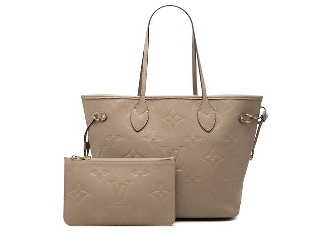 Louis Vuitton Beige Monogram Giant Empreinte Neverfull MM - vista 7