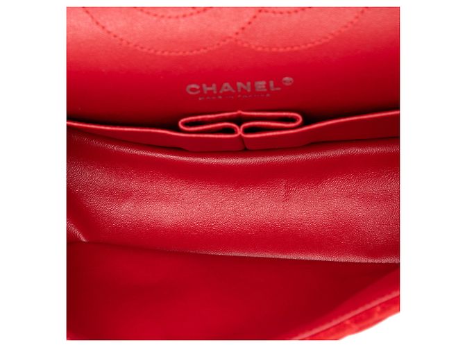 Chanel Red Quilted Suede Reissue 2.55 Double Flap 225 - vista 4