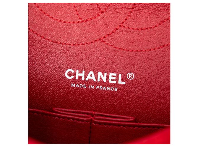 Chanel Red Quilted Suede Reissue 2.55 Double Flap 225 - vista 5