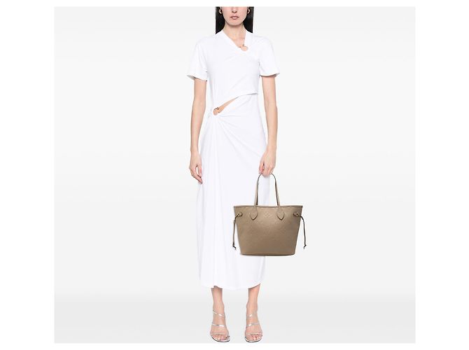 Louis Vuitton Beige Monogram Giant Empreinte Neverfull MM - vista 6