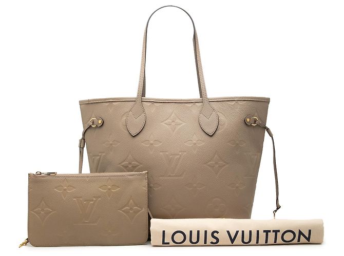 Louis Vuitton Beige Monogram Giant Empreinte Neverfull MM - vista 7