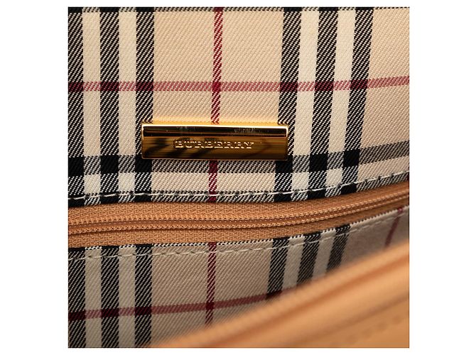 Borsa a mano Burberry in pelle marrone Caramello - vista 5