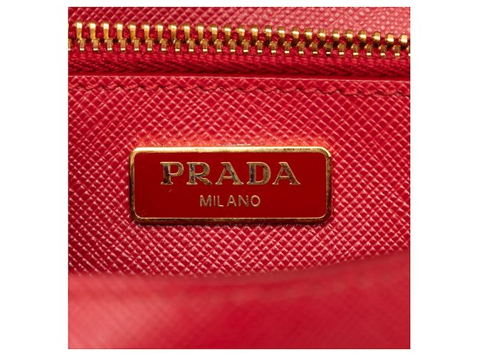 Portafoglio Prada Red Saffiano Lux Bow con tracolla Rosso - vista 5