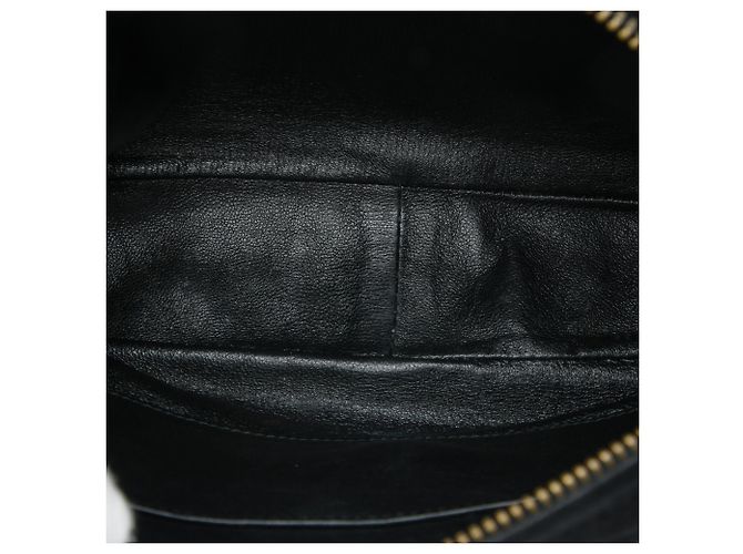 Bolsa Camera Chanel em camurça acolchoada preta com tassel CC Preto - vista 4