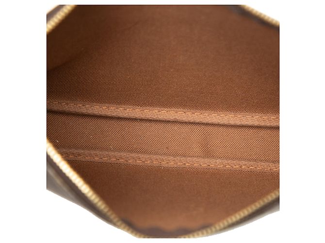 Louis Vuitton Brown Monogram Pochette Accessoires Marrone - vista 4