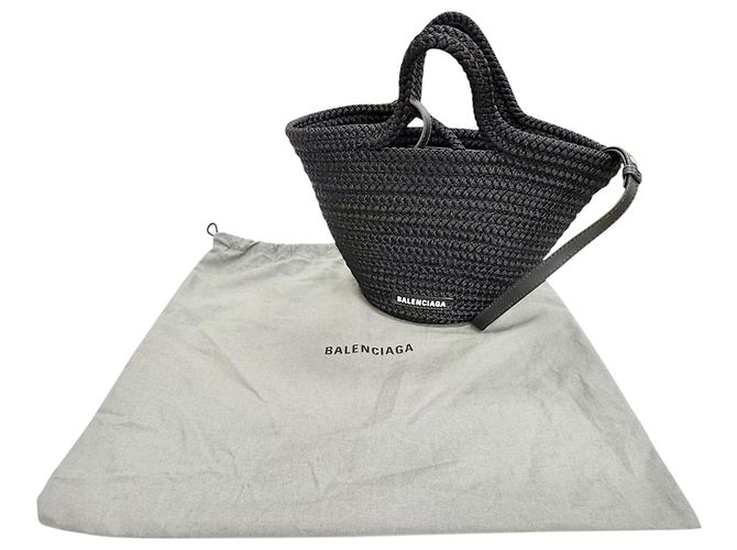 Bolso Ibiza Basket Balenciaga Pequeño de Nailon Negro - vista 14