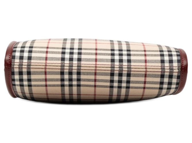 Borsa a tracolla Burberry Beige House Check Canvas - vista 3