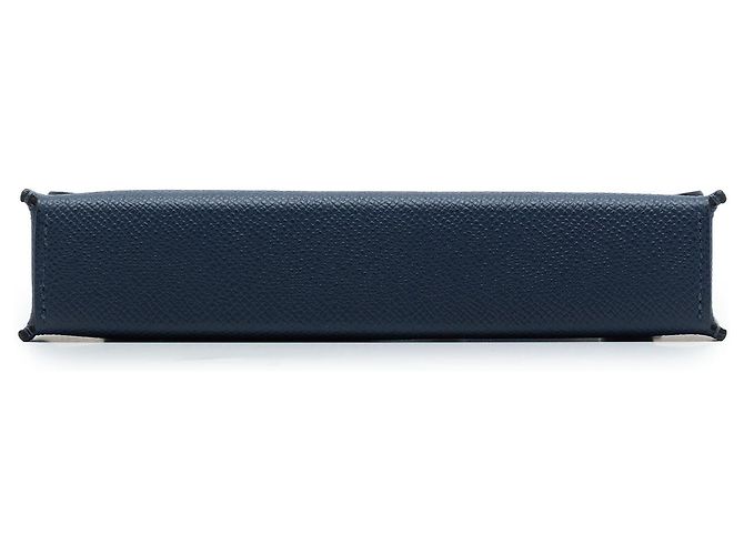 Hermès Blue Epsom Hermesnap Wallet On Strap Blu navy - vista 3