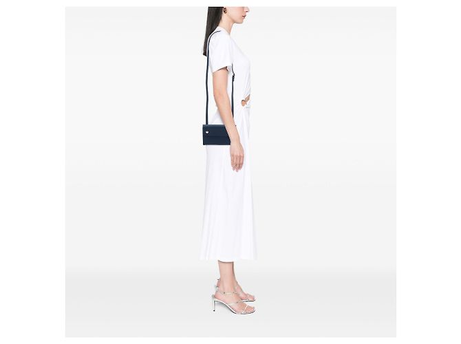 Hermès Blue Epsom Hermesnap Wallet On Strap Blu navy - vista 6