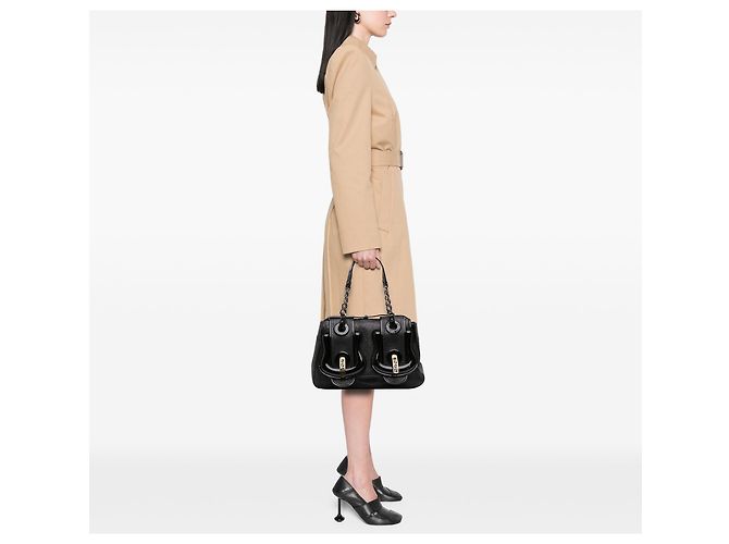 Fendi B Bag Handtasche aus schwarzem Leder Medium mit oberem Griff - Ansicht 6