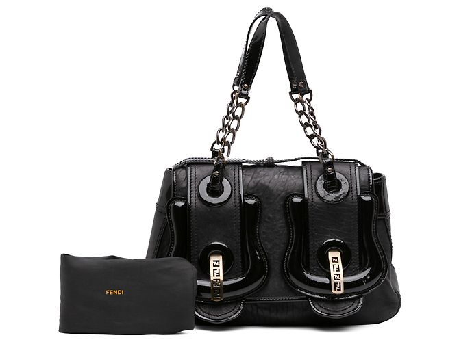 Fendi B Bag Handtasche aus schwarzem Leder Medium mit oberem Griff - Ansicht 7