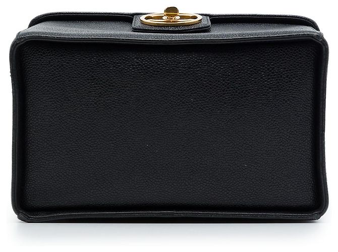 Vanity Beauty Case Chanel Black CC Caviar Nero - vista 3