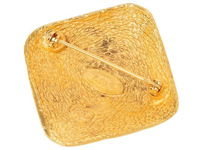 Spilla Chanel Gold CC placcata oro con diamanti D'oro - vista 2