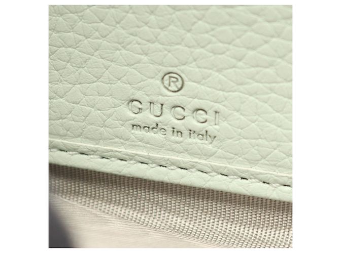 Bamboo Cartera larga Gucci de piel verde con bambú - vista 5