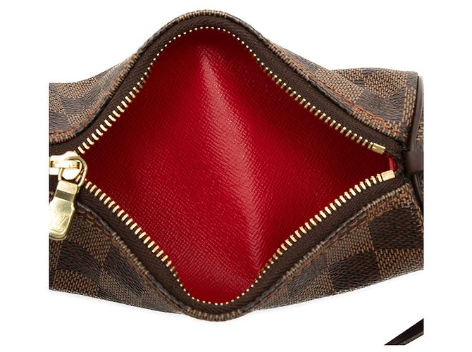 Louis Vuitton Brown Damier Ebene Papillon Pochette Marrone - vista 4