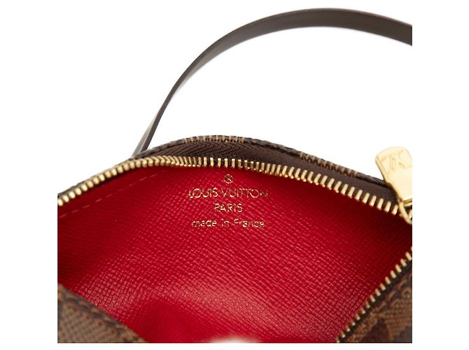 Louis Vuitton Brown Damier Ebene Papillon Pochette Marrone - vista 5