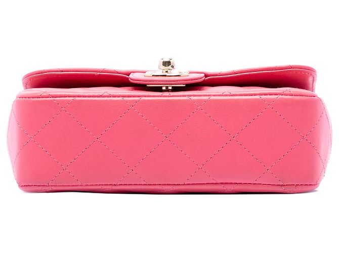 Chanel Pink Extra Mini Lambskin V for Victory Flap Rosa - vista 3