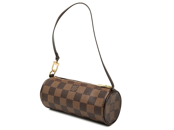 Louis Vuitton Brown Damier Ebene Papillon Pochette Marrone - vista 2