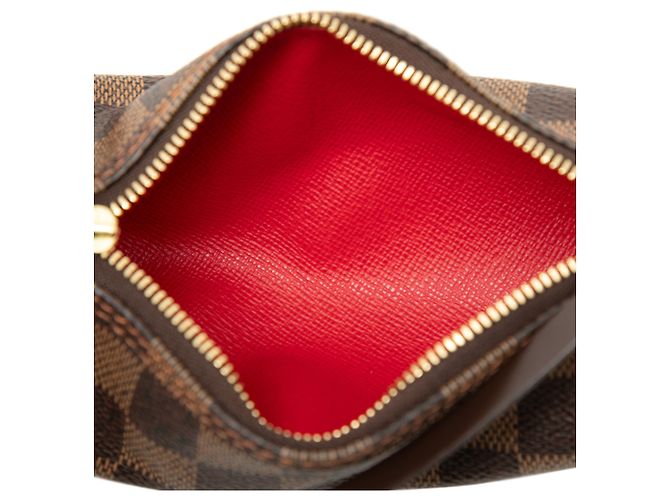 Louis Vuitton Brown Damier Ebene Papillon Pochette Marrone - vista 4