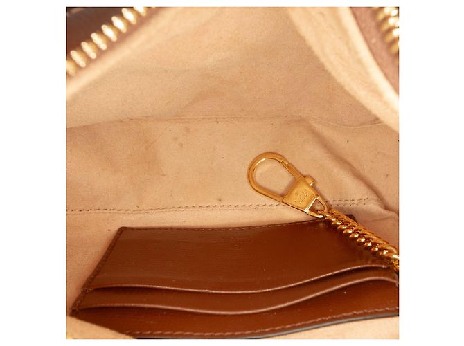 Borsa Mini GG Supreme a Mezzaluna Gucci Beige - vista 4