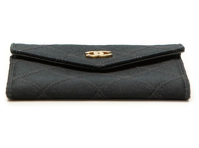 Chanel CC Satin Flap Münzbeutel in Schwarz - Ansicht 3