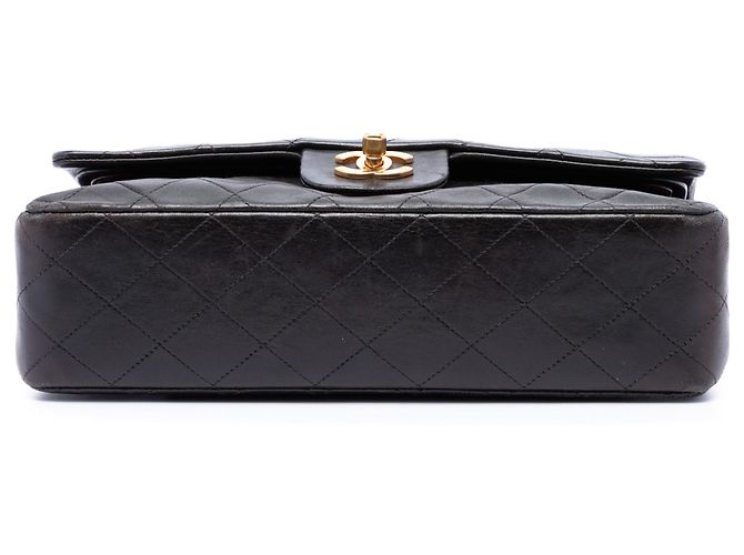 Chanel Black Medium Classic Lambskin Double Flap Nero - vista 3