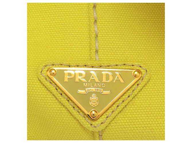 Prada Canapa Tote Bag Gelb - Ansicht 7