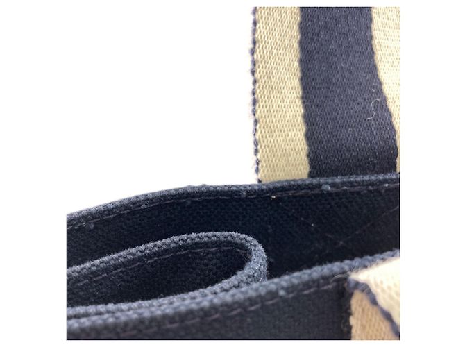 Hermès Bora Tote Bag Marineblau Canvas - Ansicht 11
