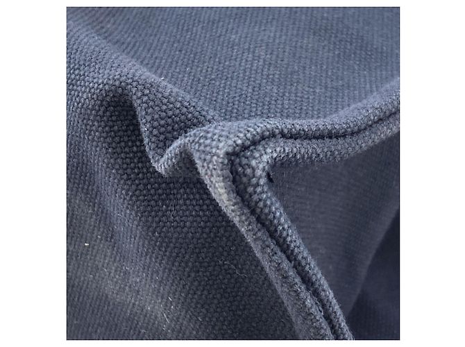 Hermès Bora Tote Bag Marineblau Canvas - Ansicht 13
