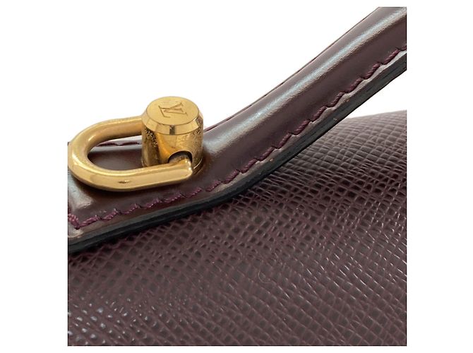 Borsa Louis Vuitton Monceau in pelle Taiga Marrone - vista 18