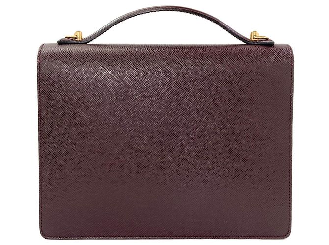Borsa Louis Vuitton Monceau in pelle Taiga Marrone - vista 2