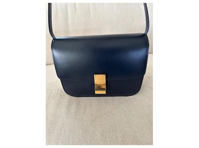 Céline Celine Medium Navy Box Bag Nero - vista 3