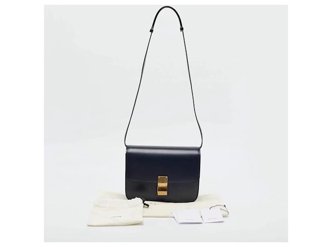 Céline Celine Medium Navy Box Bag Nero - vista 9