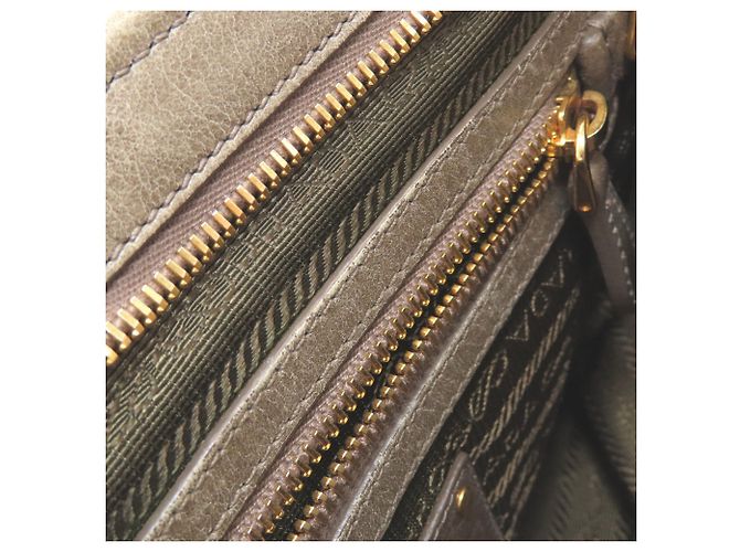 Borsa a mano in pelle 2-Way Prada da donna Marrone - vista 9