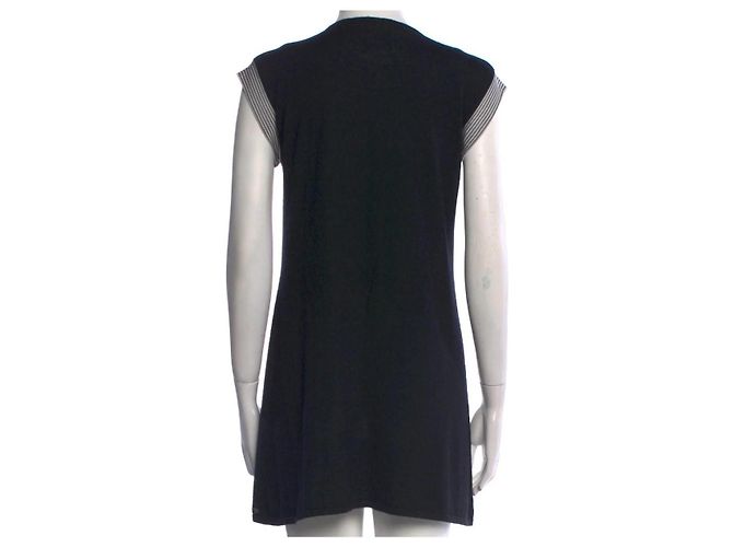 Chanel schwarzes Strickkleid mit Schleifen und Kette Weiß - Ansicht 5